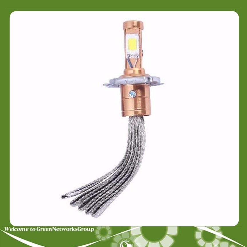 Đèn pha-cos 3 Led chân H4 có râu tản nhiệt (đèn trợ sáng dành cho xe máy)