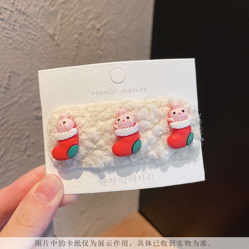 Kẹp tóc hình cây thông/ tuần lộc dễ thương cho nữ