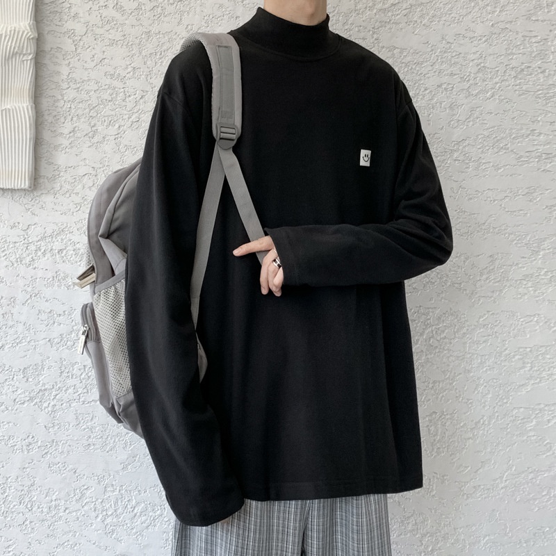 Áo thun nam vải da cá, Sweater dài tay, áo giữ nhiệt nam dáng rộng phong cách Hàn Quốc mã AT-003 | WebRaoVat - webraovat.net.vn