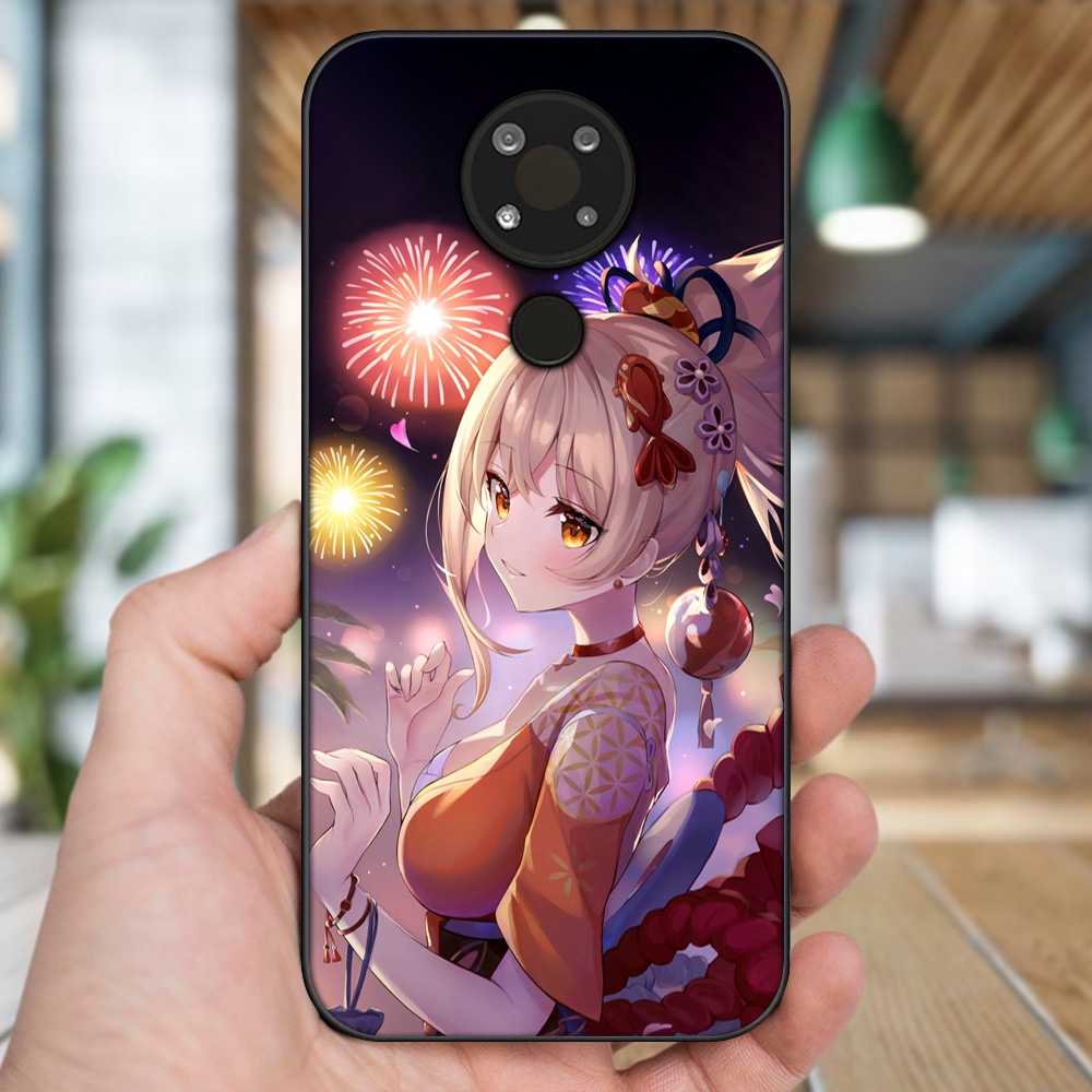 Ốp lưng Nokia 3.4 viền đen in hình Yoimiya Genshin Impact