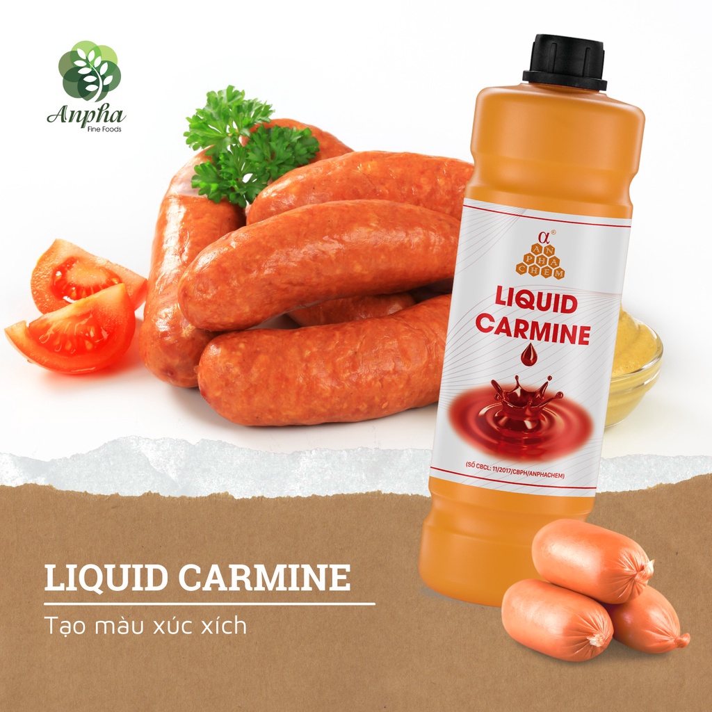 Liquid Carmine 5 - tạo màu cho xúc xích, lạp xưởng