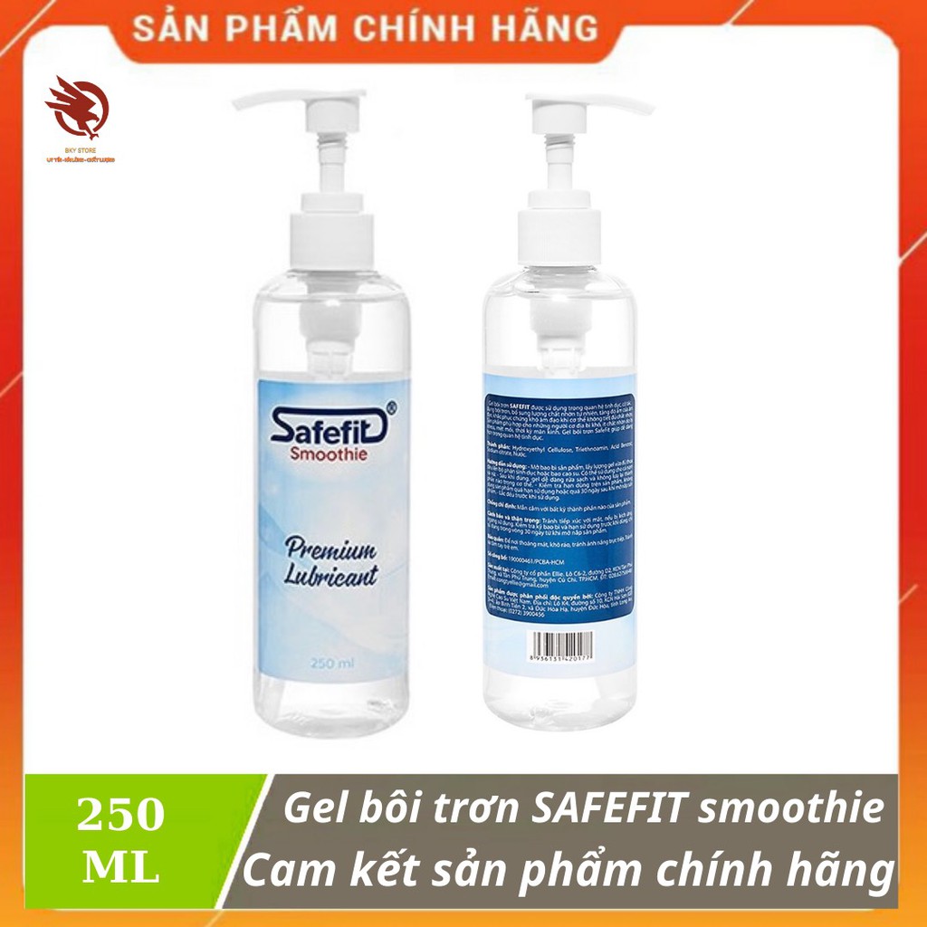 [ CHÍNH HÃNG ] - Gel bôi trơn cao cấp gốc nước SAFEFIT Smoothie , Trơn mượt, An toàn, Hiệu quả - Chai 250 ml