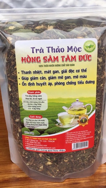 Trà Thảo mộc: Hồng Sâm Tâm Đức