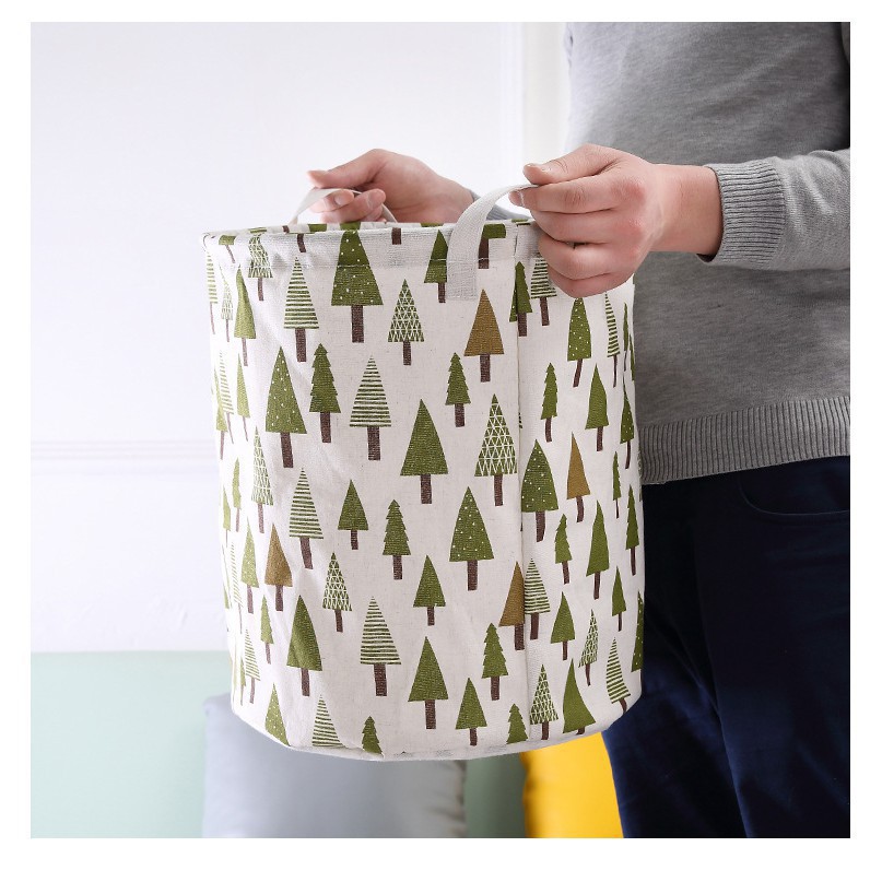 Giỏ đựng quần áo bẩn bằng vải cỡ lớn có thể gấp gọn phong cách Nhật Bản, sọt vải đựng đồ đa năng 88088 SHIPNHANH88