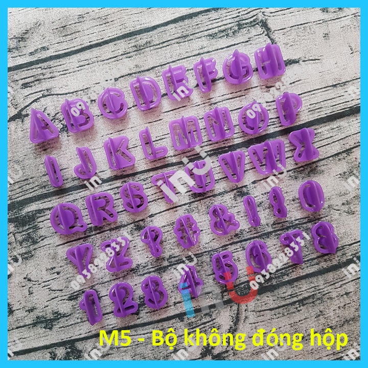 HCM - Khuôn cutter chữ cái, chữ số làm bánh quy, cắt fondant chữ trang trí bánh kem, bánh cupcake