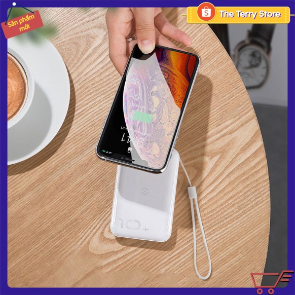 ✴️ Pin sạc dự phòng không dây siêu nhỏ Baseus F10W 10.000mAh kiêm đế điện thoại