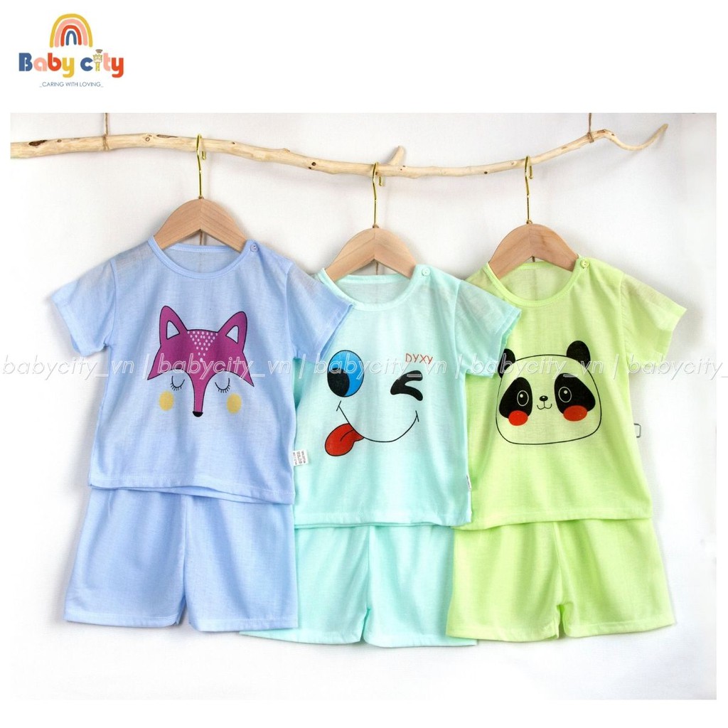 [Mã BABYMOM88 giảm 5% cho đơn 50K] Bộ Cộc Tay Hình Thú Cotton 2 Chiều Cho Bé Từ (5 - 18) Kg Giá Tốt, Chuẩn Form