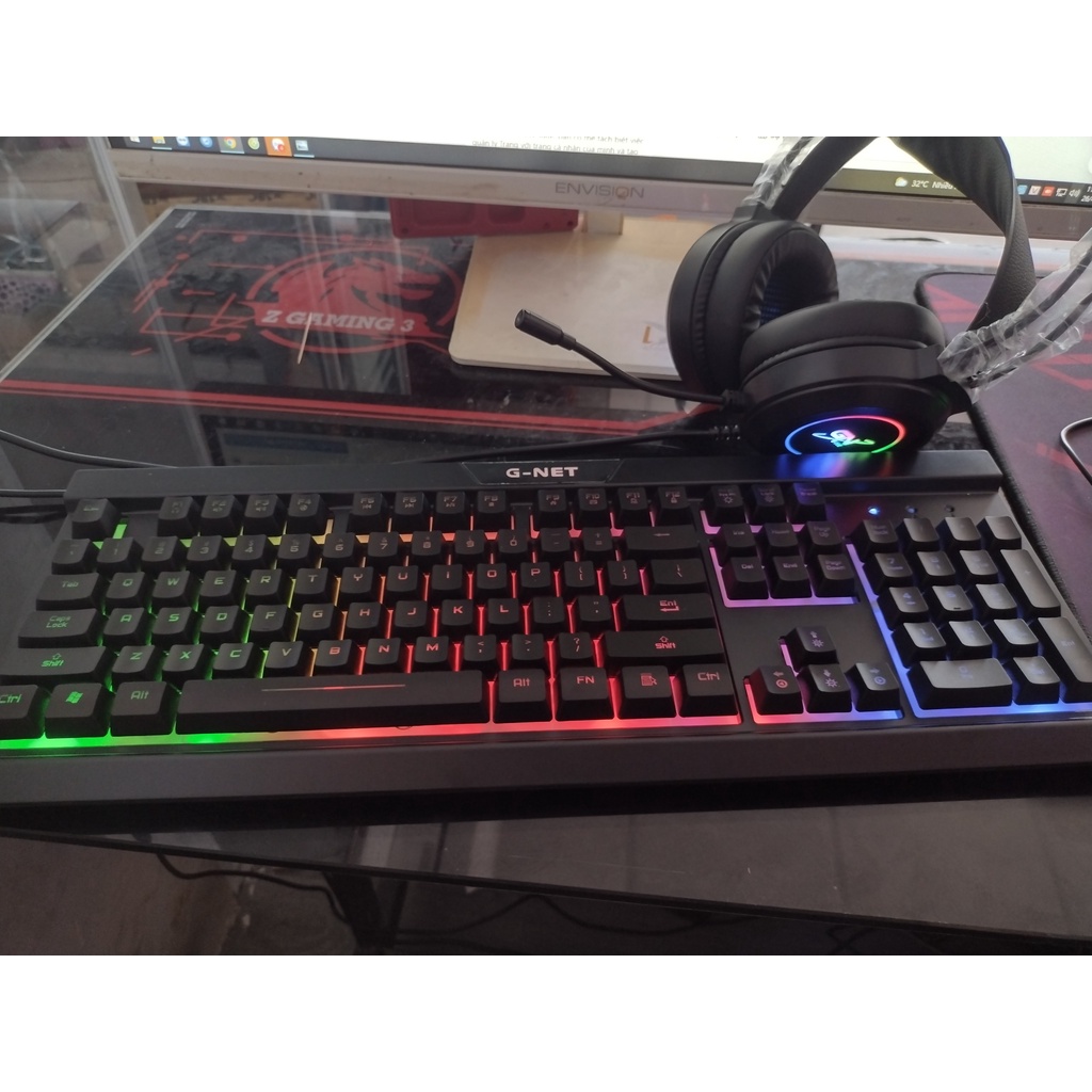 Tai Nghe 7.1 USB giá rẻ nhất GNet GH5 Plus LED RGB Chính Hãng