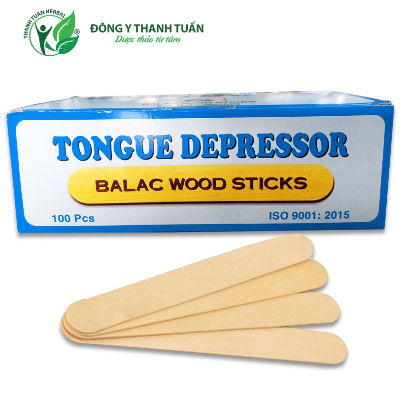 Que Đè Lưỡi Tiệt Trùng Balac Wood Sticks 100c/hộp - Thanh Tuấn Medical