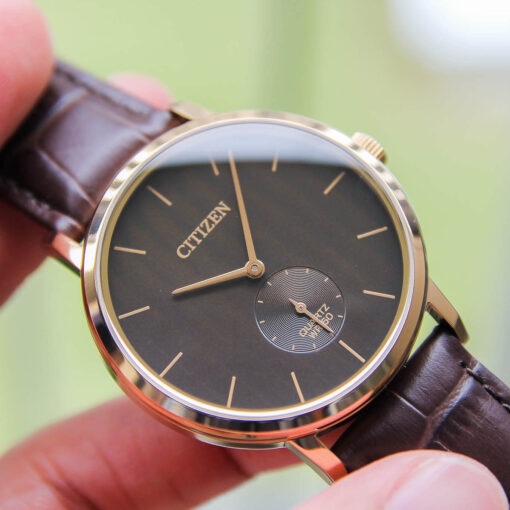 Đồng Hồ Citizen Nam Chính Hãng, Citizen BE9173 - 07X Viền Vàng Dây Da Fullbox