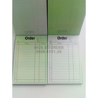 COMBO 20 CUỐN SỔ ORDER 2 LIÊN-KÍCH THƯỚC: 7X10CM
