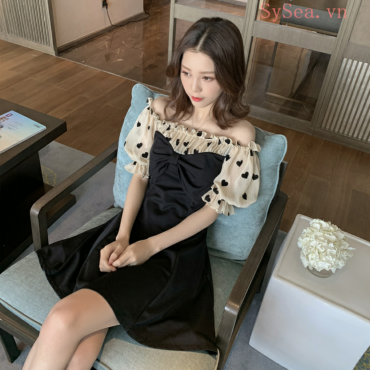 Đầm Chữ A Trễ Vai Phong Cách Hàn Quốc Dành Cho Nữ | BigBuy360 - bigbuy360.vn