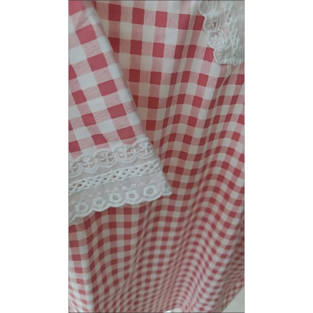 Đồ ngủ nữ cộc tay pijama, Đồ bộ nữ cộc tay dễ thương mùa hè chất mát kẻ caro | BigBuy360 - bigbuy360.vn