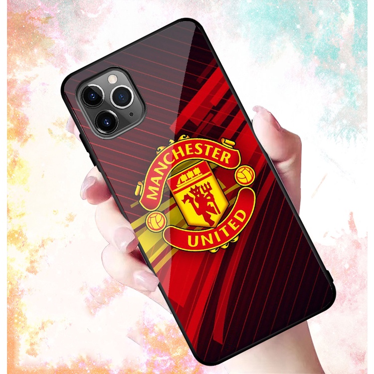 Ốp Lưng Iphone 11, 11 PRO ,11 Pro Max, 12, 12 PRO, 12 PRO MAX,12 MINI  mặt kính cường lực cao cấp In hình Câu Lạc Bộ Bón