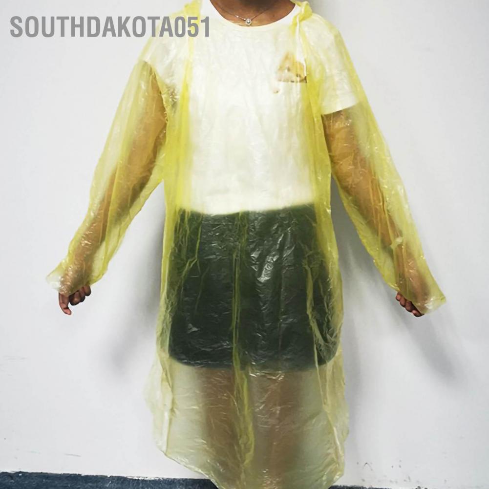 Southdakota051 Rain Ponchos Disposable Raincoat PE Raining Protection Cover for Emergency Mountaineering Travel