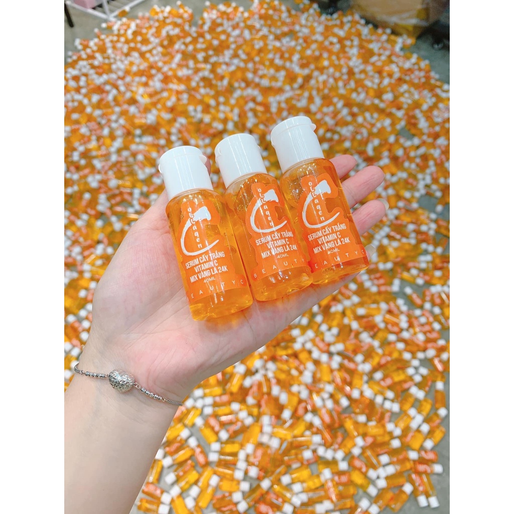 serum kích trắng vitamin C chai 40ml