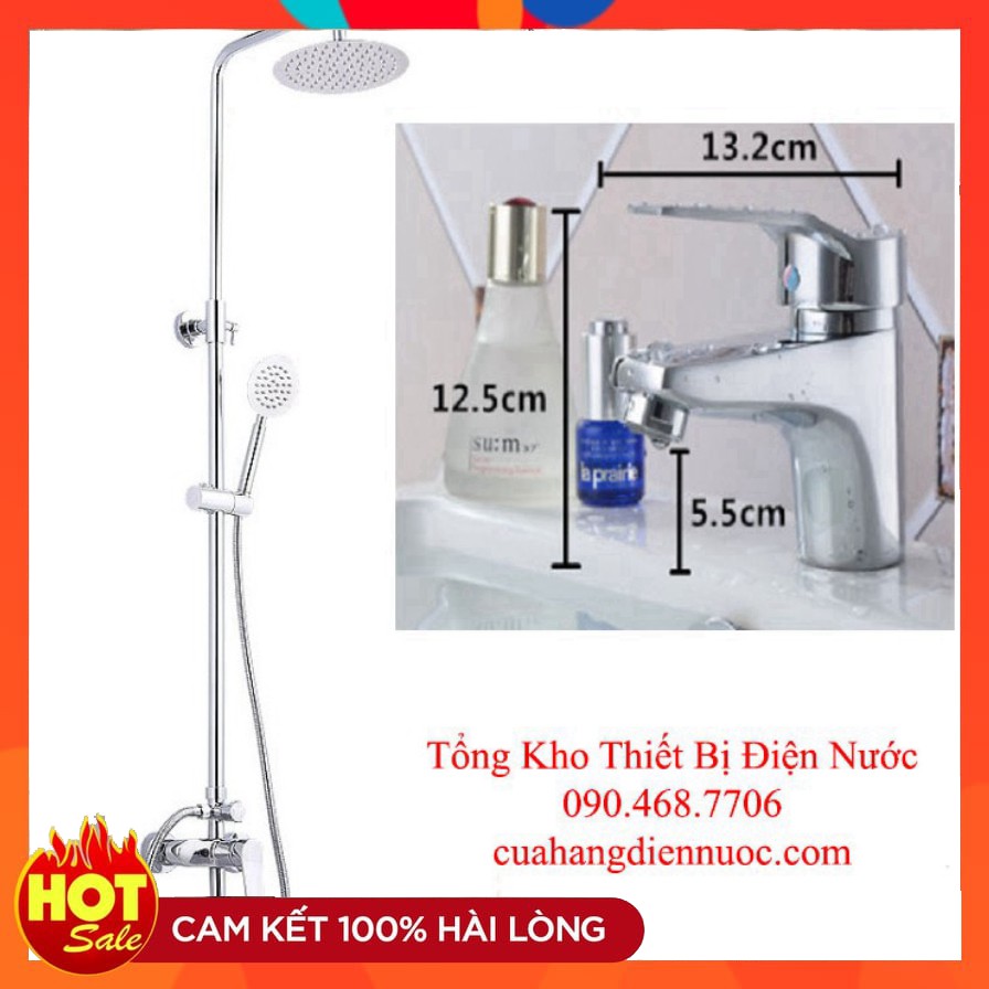 Combo bộ sen cây tắm GIORMANI kèm vòi lavabo nóng lạnh cao cấp SC20-SNL15