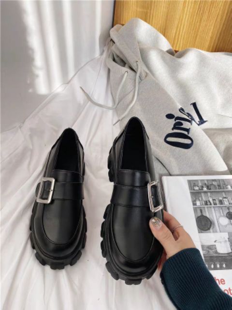 Giày cổ thấp ulzzang da bóng mịn phòng cách hàn quốc A1 | BigBuy360 - bigbuy360.vn