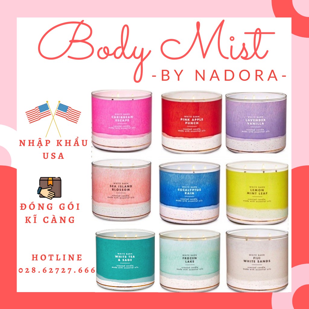 [Link 2/4 - Đủ Mùi] Nến Thơm 3 Bấc Bath And Body Works (411g)