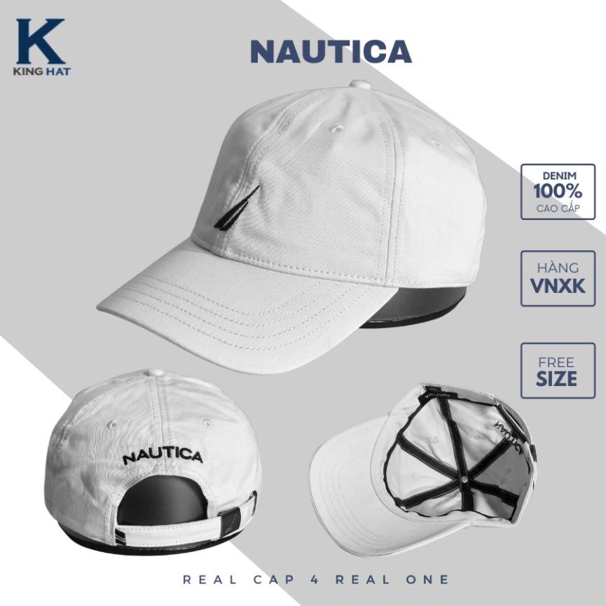 Nón lưỡi trai logo thêu Nautica, 100% vải kaki mềm mại, đa dạng màu sắc, phù hợp cho nam và nữ