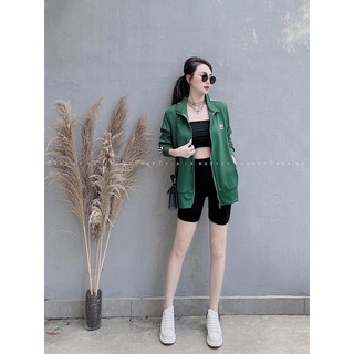 Áo khoác nữ áo khoác thể thao chạy sọc khoá túi 3 màu full size