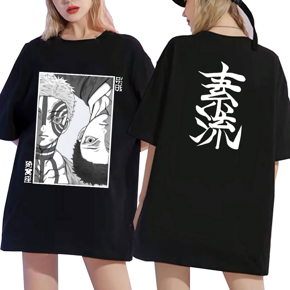 HOT🔥 Áo Phông Anime Akaza Upper Moon Three Demon Slayer - Kimetsu no yaiba mẫu mới cực chât độc đẹp giá rẻ