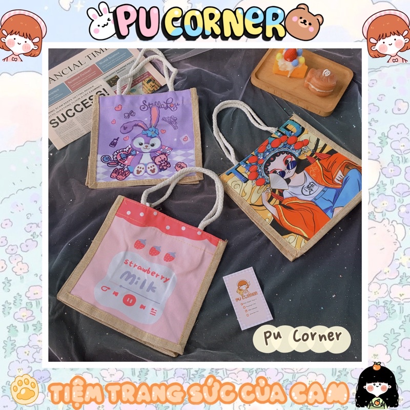 Túi cói cute nhiều mẫu