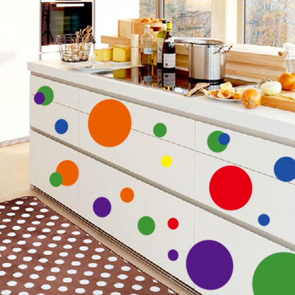 Miếng Dán Tường Trang Trí Bằng PVC Họa Tiết Chấm Bi Dễ Thương