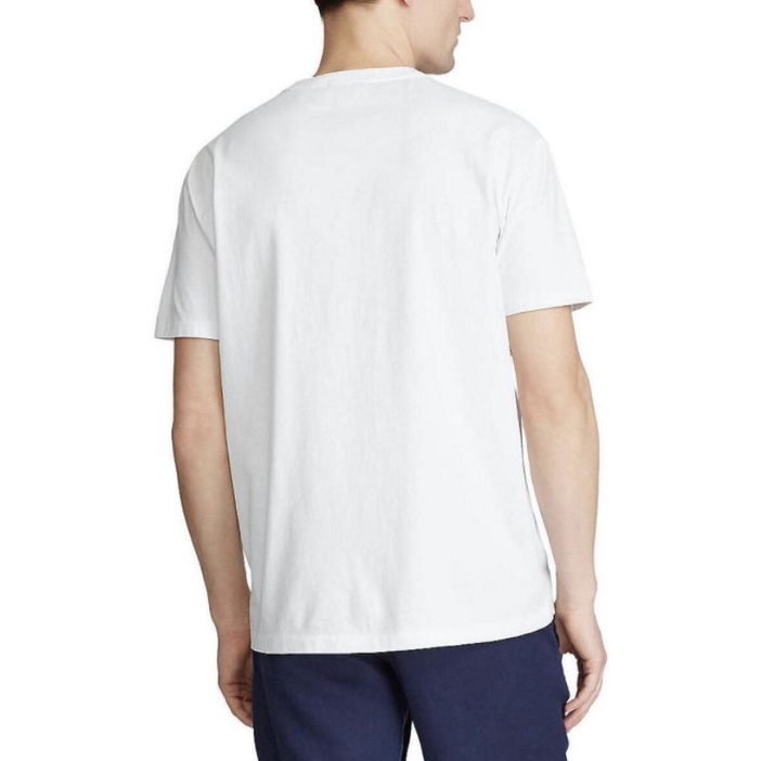 Áo thun cổ tròn in logo Ralph Lauren đơn giản dành cho nam