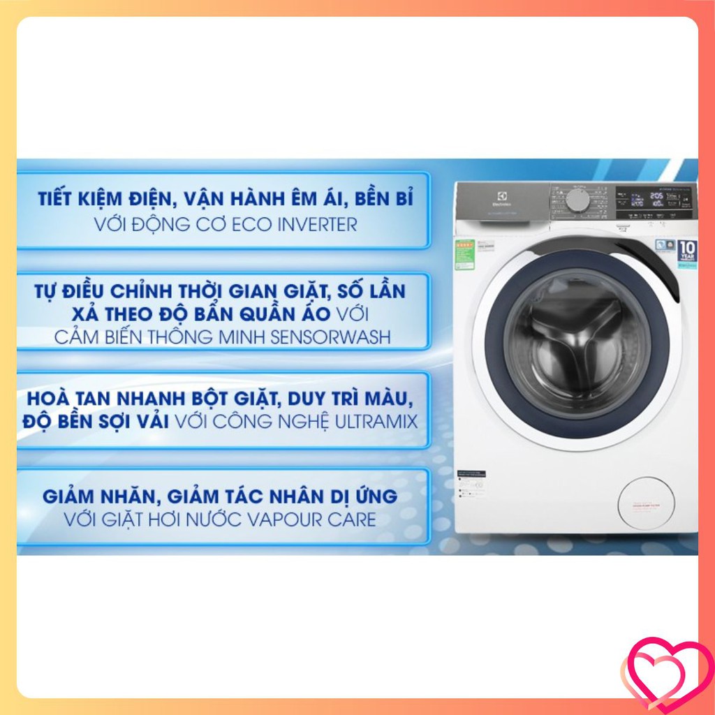 Máy giặt Electrolux 10kg màu trắng EWF1023BEWA