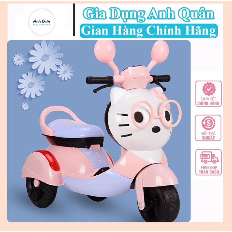 Xe máy điện trẻ em hình Kitty cho bé 1-5 tuổi