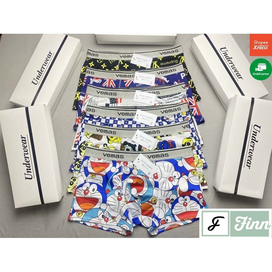 Quần lót nam / Quần sip nam boxer cao cấp chất liệu thun lạnh lưng vemas
