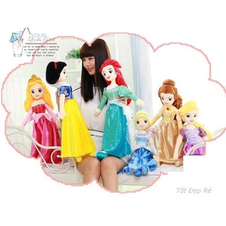 Búp bê bông nàng công chúa xinh đẹp:Belle, Ariel, Cô bé Lọ Lem, Aurora, Rapunzel