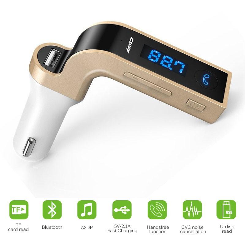 Tẩu Sạc G7 Kiêm Máy Nghe Nhạc Mp3 Kết Nối Bluetooth G7 Cho Xe Hơi