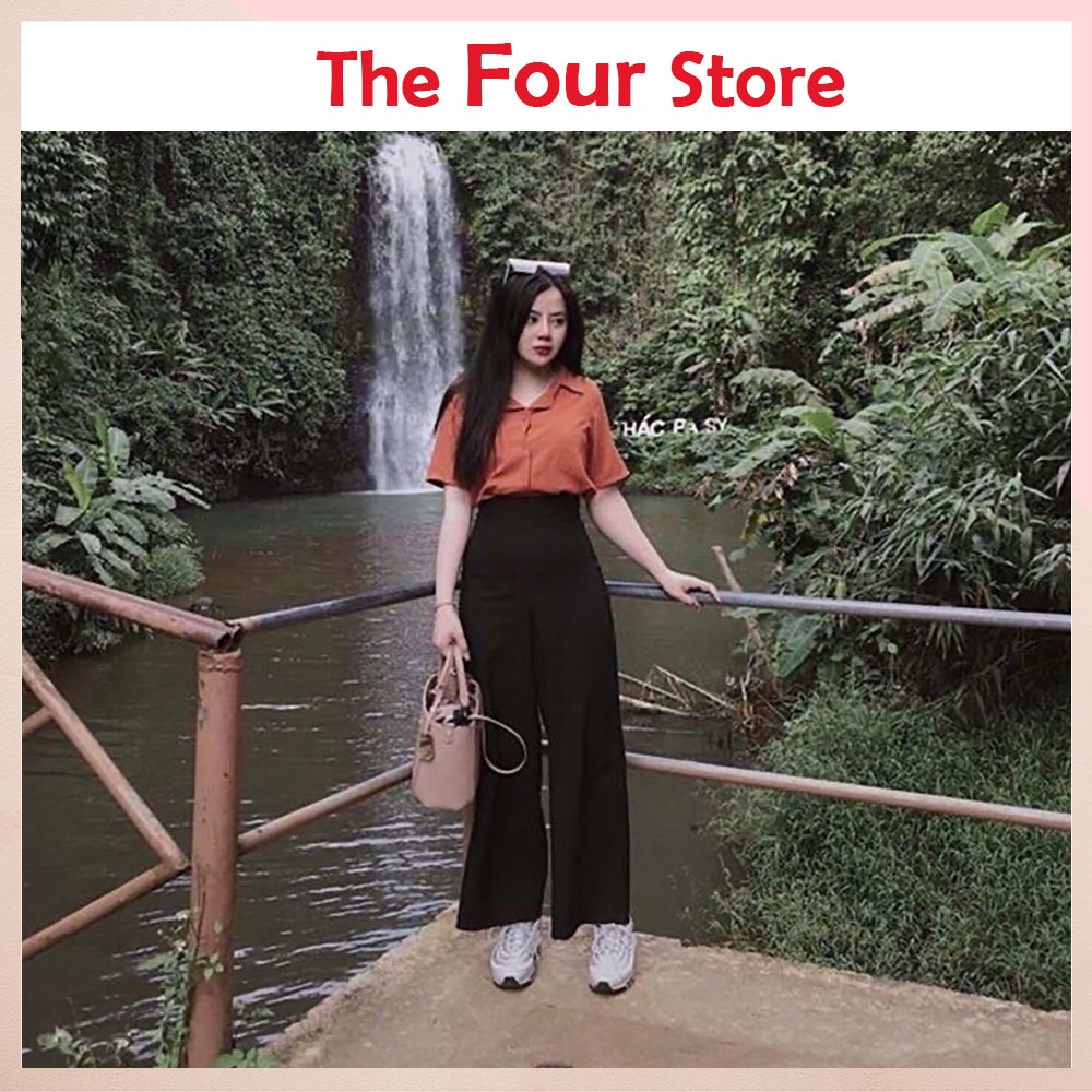 Quần Culottes Nữ ❤️ Quần suông ống rộng khoá hông cạp cao SIÊU HOT