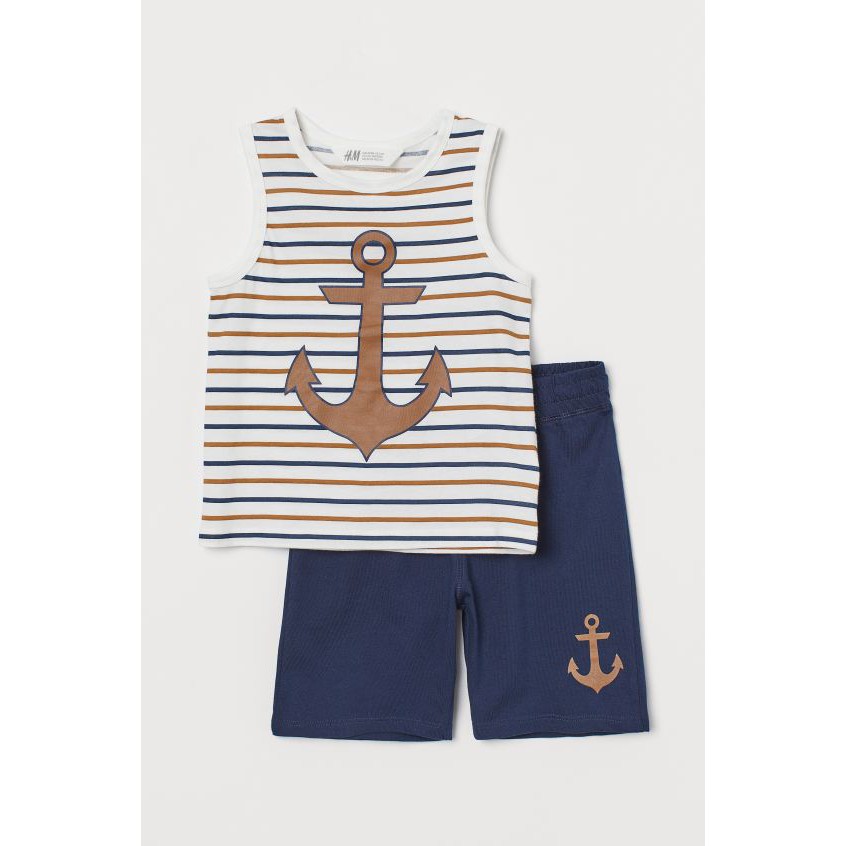 Set 3 lỗ navy anchor HM H&amp;M_hàng chính hãng Mỹ