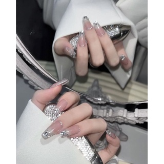 Nailbo thạch viền nhũ siêu sáng đính đá lấp lánh