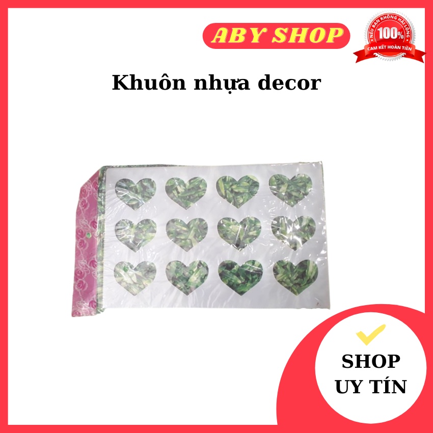Khuôn nhựa decor ⚡ CỰC BỀN ⚡ khuôn nhựa trái tim 12 ô tạo hình bắt mắt, hấp dẫn