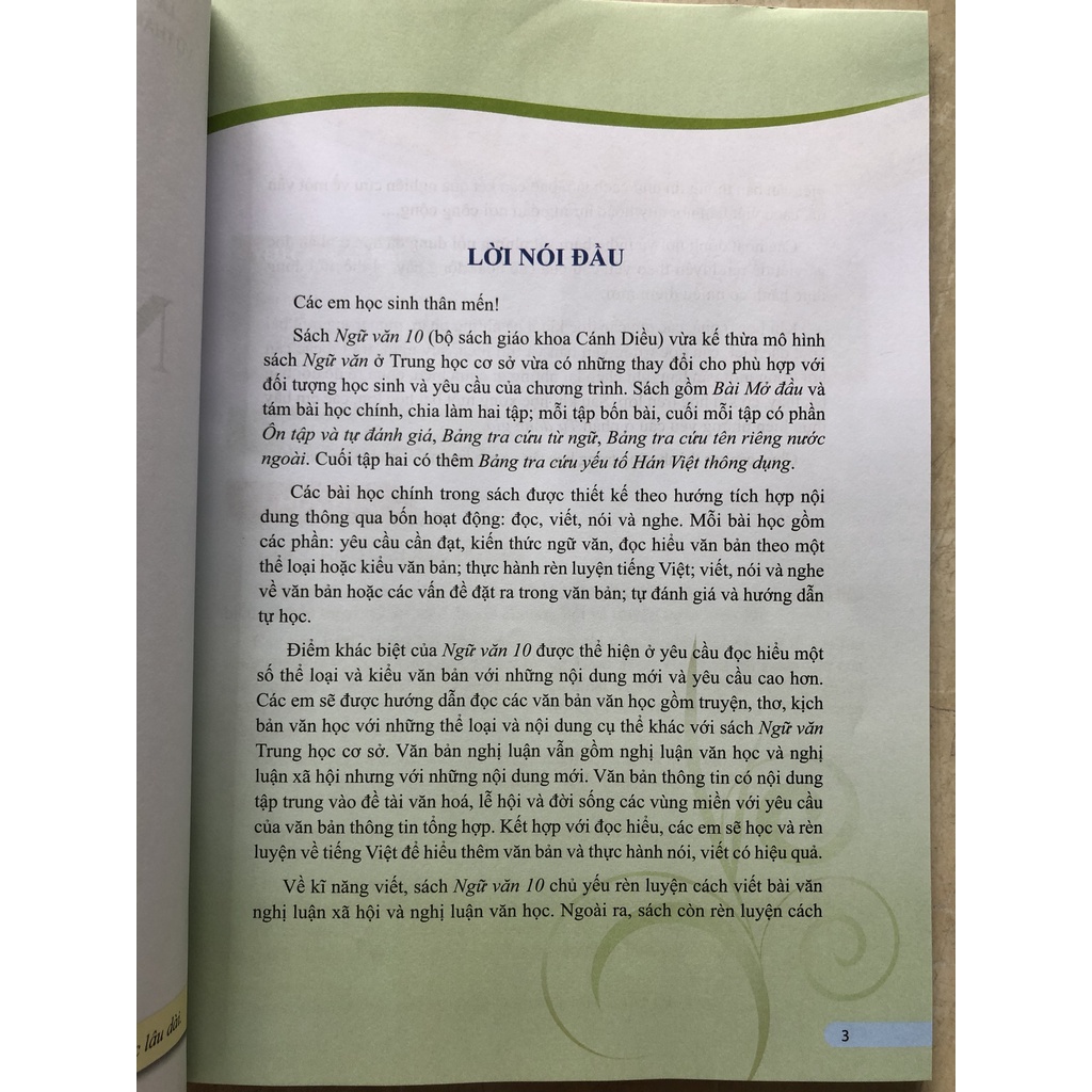 Sách giáo khoa Ngữ văn 10 Cánh Diều mới 2022