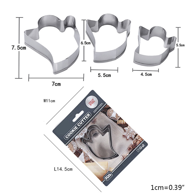 Set 3 Khuôn Cắt Bánh Quy Tạo Hình Halloween