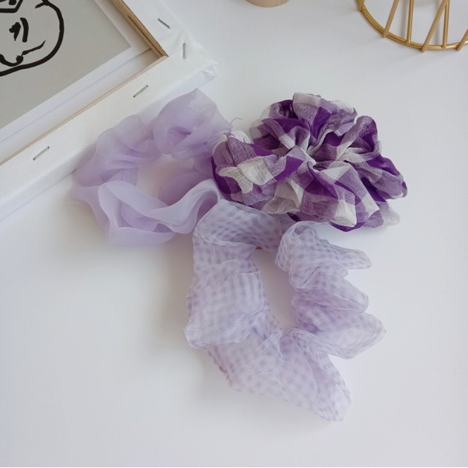Set 3 cột tóc scrunchies đủ màu sắc mix màu