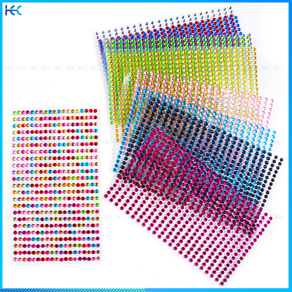 Miếng Dán Hai Mặt Đính Đá Pha Lê Kim Cương Giả 6MM/10*23CM