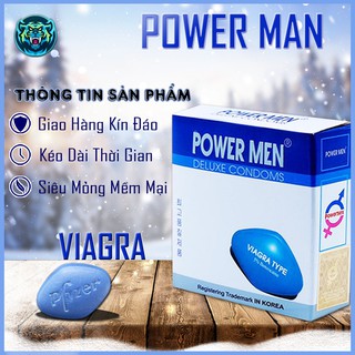 Bao cao su chống xuất tinh sớm cho nam giới Powermen Viagra Type (có giấy phép chứng nhận của BỘ Y TẾ có thể check mã)