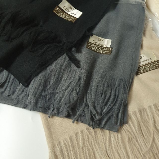 [Hàng mới] Khăn dạ mỏng lông cừu cashmere các màu