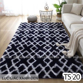 Thảm Lông Trải Sàn Cao Cấp - Thảm Màu Hình Thoi- Nhiều Size