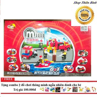Bộ lego xếp hình cảnh sát cứu hỏa