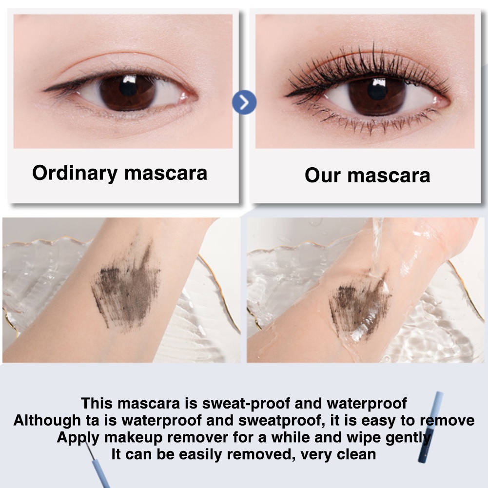 [Hàng mới về] Mascara đầu cọ mịn chống nước không nhòe tạo kiểu làm dài và cong mi