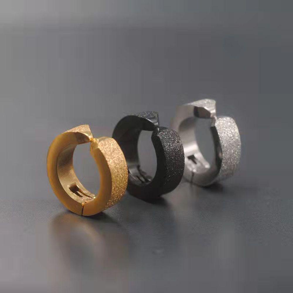 SOMEDAYZL Bông Tai Dạng Kẹp Hình Tròn Phong Cách Punk Thanh Lịch Cho Nam Và Nữ