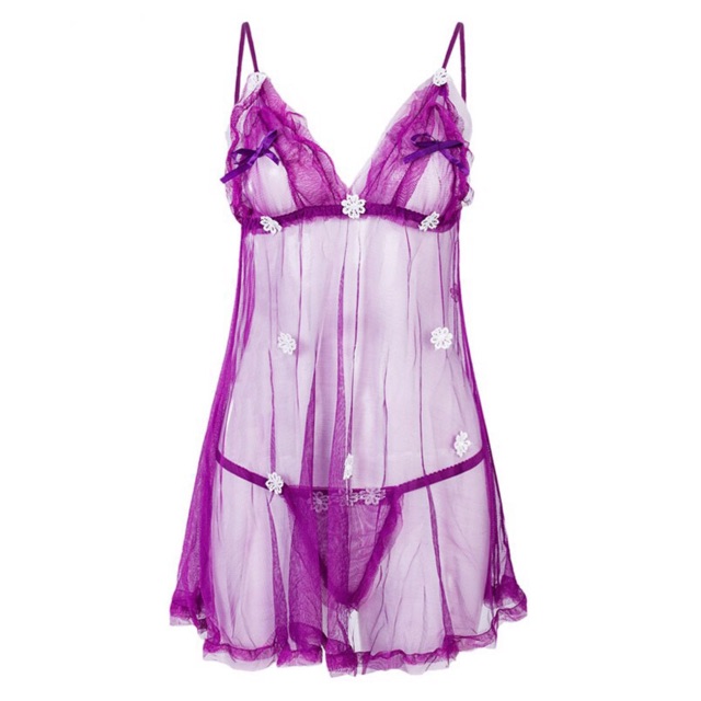 Váy ngủ voan 2 dây hoa nhí - SBT042 - Có ảnh thật | BigBuy360 - bigbuy360.vn