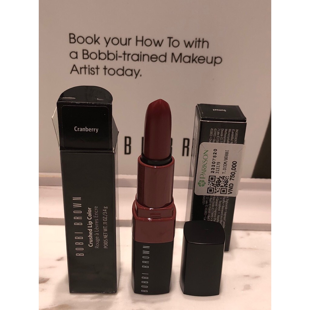 Son lì nắp đen bobbi brow